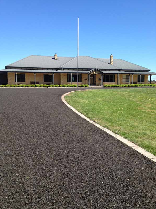 This is a photo of an asphalt driveway which has been installed by Sunbury Road Tech